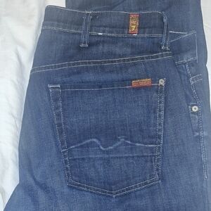 7 For All Mankind Dark Blue Boot Cut Jeans